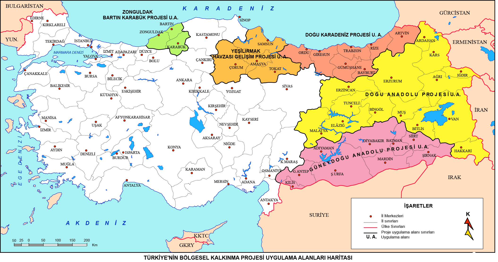 Türkiye'nin Bölgesel Kalkınma Projeleri Haritası