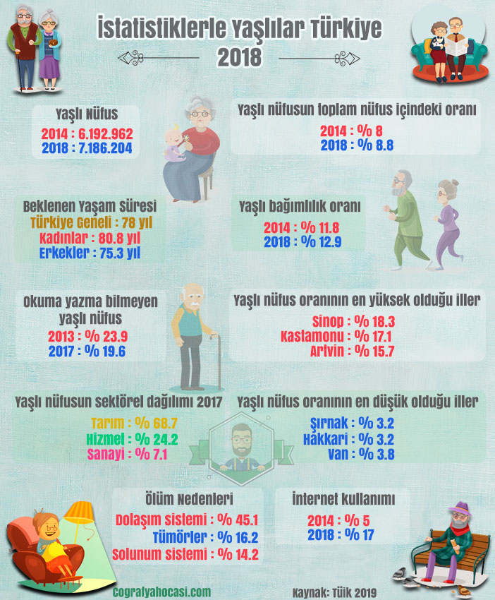 Yaşlı Nüfus İstatistikleri 2018