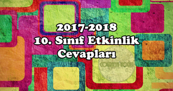 10. Sınıf Coğrafya Toprak Örtüsü Etkinlik Cevapları Etkinlik